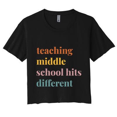 Teaching Middle School Hits Different Crop Top