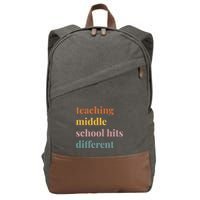 Teaching Middle School Hits Different Cotton Canvas Backpack