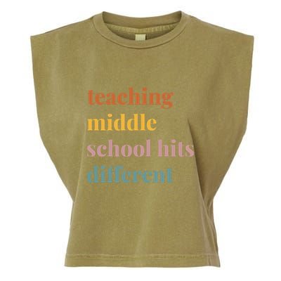 Teaching Middle School Hits Different Garment-Dyed Women's Muscle Tee