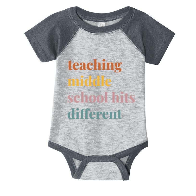 Teaching Middle School Hits Different Infant Baby Jersey Bodysuit