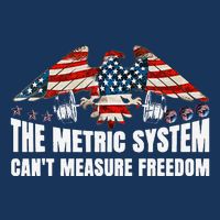 The Metric System CanT Measure Freedom Funny 4th Of July 7-Panel Snapback Hat