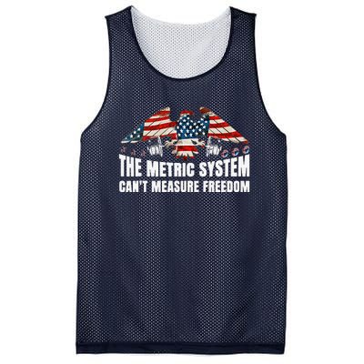 The Metric System CanT Measure Freedom Funny 4th Of July Mesh Reversible Basketball Jersey Tank