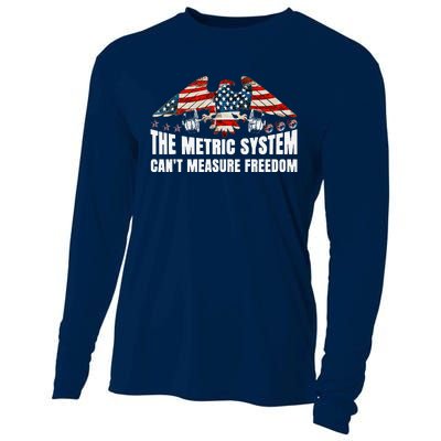 The Metric System CanT Measure Freedom Funny 4th Of July Cooling Performance Long Sleeve Crew