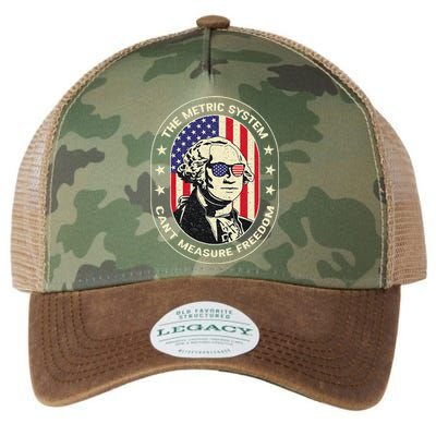 The Metric System CanT Measure Freedom Eagle Usa Flag Meme Legacy Tie Dye Trucker Hat