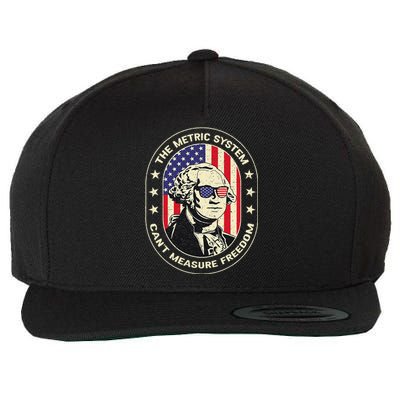 The Metric System CanT Measure Freedom Eagle Usa Flag Meme Wool Snapback Cap