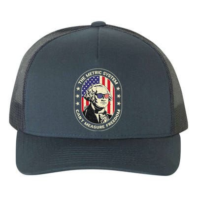 The Metric System CanT Measure Freedom Eagle Usa Flag Meme Yupoong Adult 5-Panel Trucker Hat