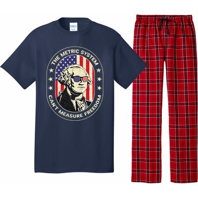 The Metric System CanT Measure Freedom Eagle Usa Flag Meme Pajama Set