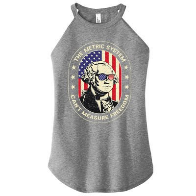 The Metric System CanT Measure Freedom Eagle Usa Flag Meme Women’s Perfect Tri Rocker Tank