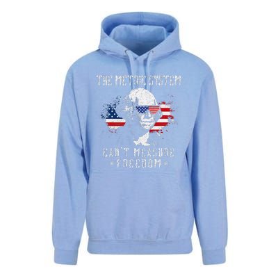 The Metric System CanT Measure Freedom Funny 4th Of July Unisex Surf Hoodie