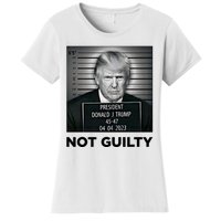 Trump Mug Shot Donald Trump Not Guilty Pro Trump Supporter Women's T-Shirt