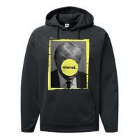 Trump Mug Shot Never Surrender Green Nimrod Trump Day Performance Fleece Hoodie