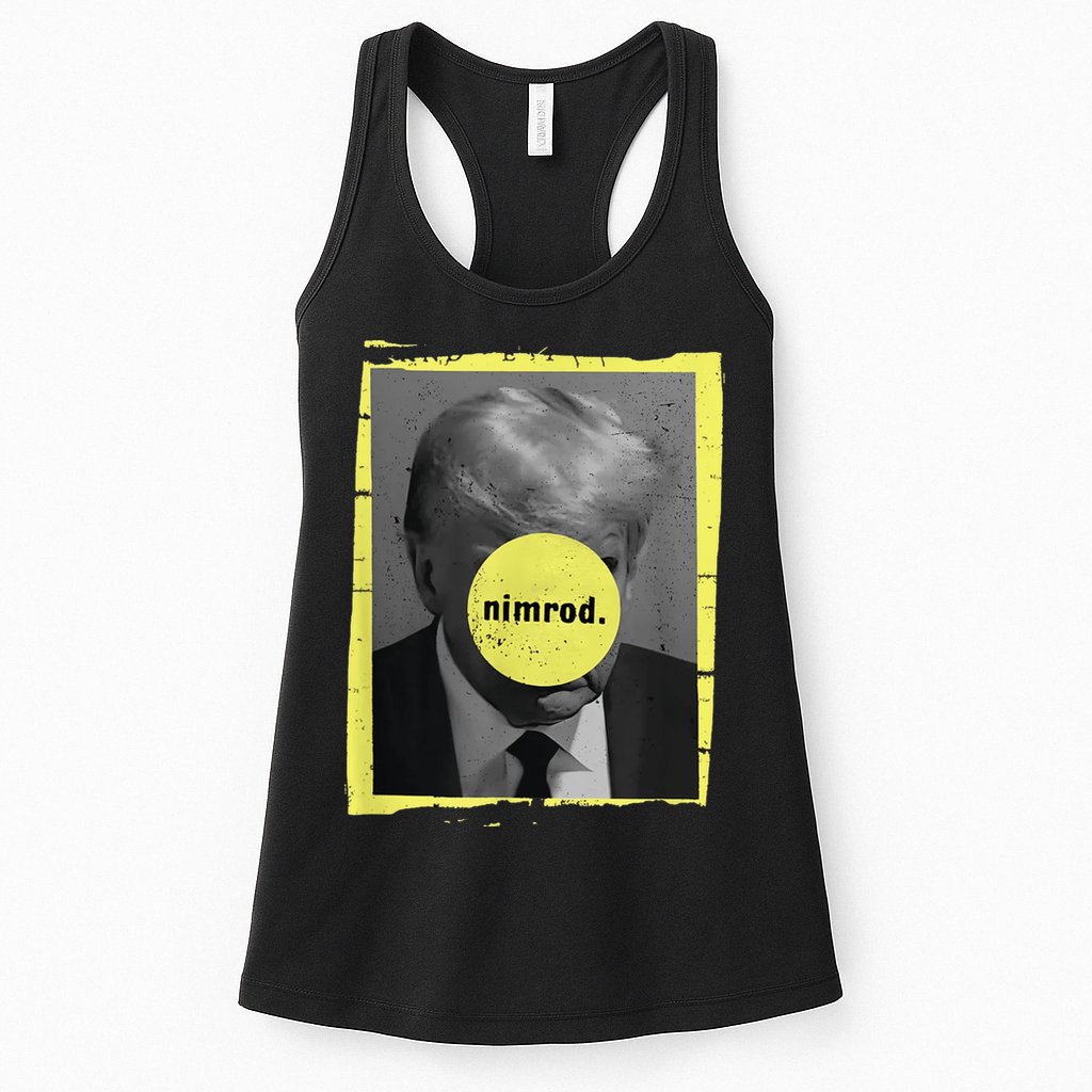 Trump Mug Shot Never Surrender Green Nimrod Trump Day Womens Tank Top