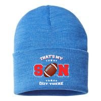 Thats My Son Out There Proud Parent Football Spectator Cute Gift Sustainable Knit Beanie