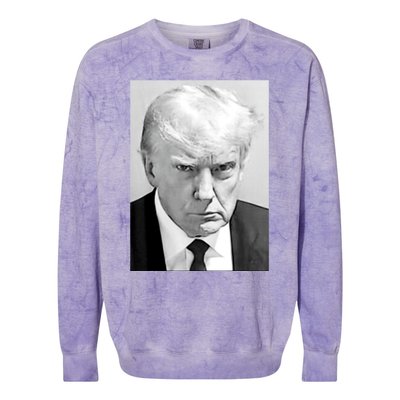 Trump Mug Shot Donald Trump Mug Shot Colorblast Crewneck Sweatshirt