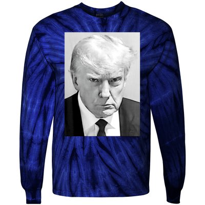 Trump Mug Shot Donald Trump Mug Shot Tie-Dye Long Sleeve Shirt