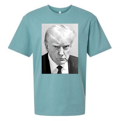 Trump Mug Shot Donald Trump Mug Shot Sueded Cloud Jersey T-Shirt