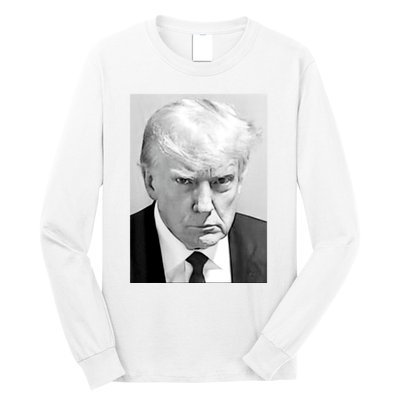 Trump Mug Shot Donald Trump Mug Shot Long Sleeve Shirt