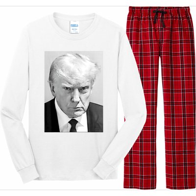 Trump Mug Shot Donald Trump Mug Shot Long Sleeve Pajama Set