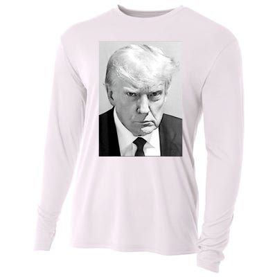 Trump Mug Shot Donald Trump Mug Shot Cooling Performance Long Sleeve Crew