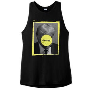 Trump Mug Shot Never Surrender Green Nimrod Trump Day Ladies PosiCharge Tri-Blend Wicking Tank