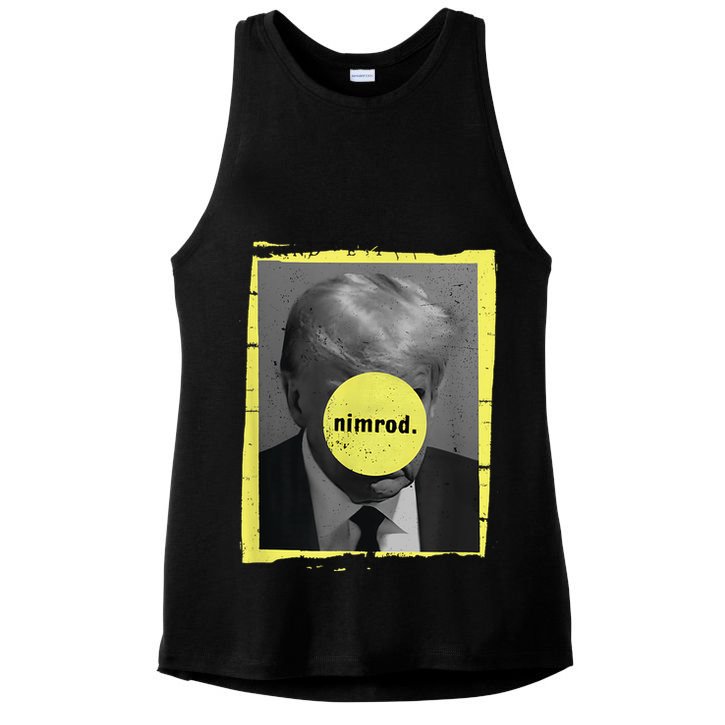 Trump Mug Shot Never Surrender Green Nimrod Trump Day Ladies PosiCharge Tri-Blend Wicking Tank
