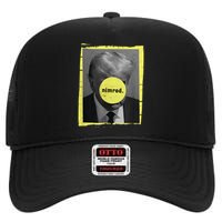 Trump Mug Shot Never Surrender Green Nimrod Trump Day High Crown Mesh Back Trucker Hat