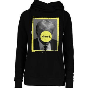 Trump Mug Shot Never Surrender Green Nimrod Trump Day Womens Funnel Neck Pullover Hood