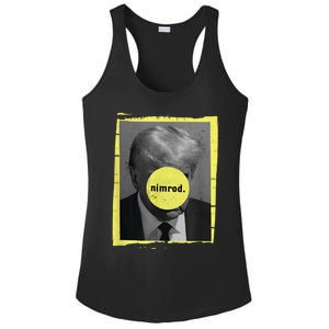 Trump Mug Shot Never Surrender Green Nimrod Trump Day Ladies PosiCharge Competitor Racerback Tank