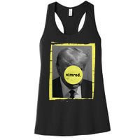 Trump Mug Shot Never Surrender Green Nimrod Trump Day Women's Racerback Tank