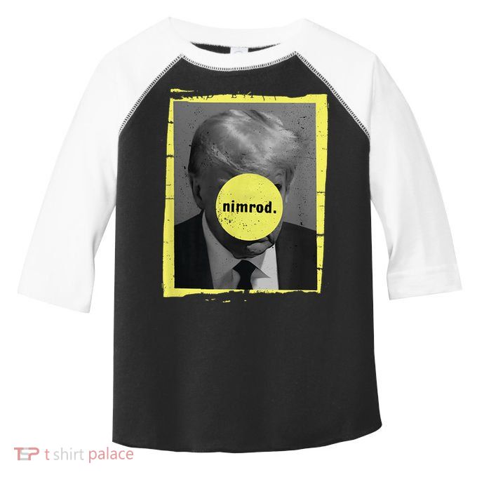 Trump Mug Shot Never Surrender Green Nimrod Trump Day Toddler Fine Jersey T-Shirt