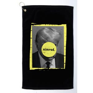 Trump Mug Shot Never Surrender Green Nimrod Trump Day Platinum Collection Golf Towel