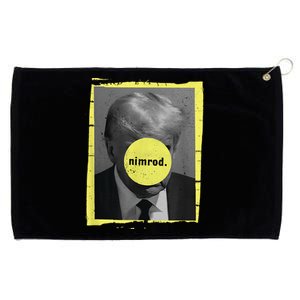 Trump Mug Shot Never Surrender Green Nimrod Trump Day Grommeted Golf Towel