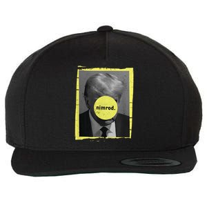 Trump Mug Shot Never Surrender Green Nimrod Trump Day Wool Snapback Cap