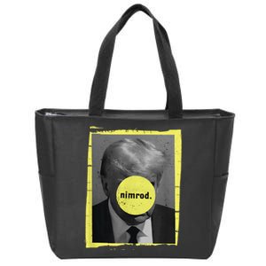 Trump Mug Shot Never Surrender Green Nimrod Trump Day Zip Tote Bag