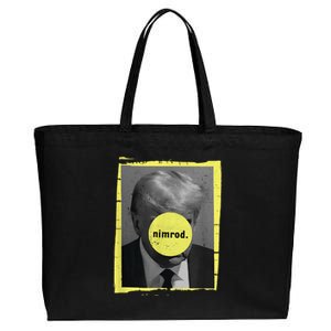 Trump Mug Shot Never Surrender Green Nimrod Trump Day Cotton Canvas Jumbo Tote