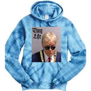 Trump Mug Shot Donald Trump Mug Shot Thug Life Tie Dye Hoodie