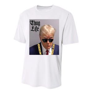 Trump Mug Shot Donald Trump Mug Shot Thug Life Performance Sprint T-Shirt