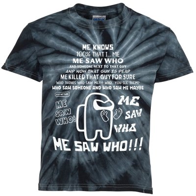 Teespeeler Me Saw Who Kids Tie-Dye T-Shirt