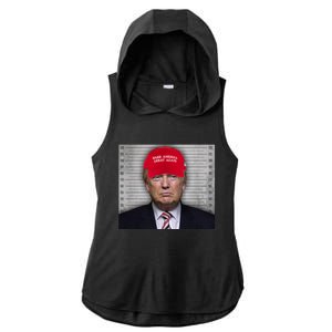 Trump Mugshot MAGA Ladies PosiCharge Tri-Blend Wicking Draft Hoodie Tank