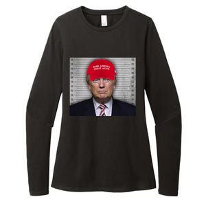 Trump Mugshot MAGA Womens CVC Long Sleeve Shirt