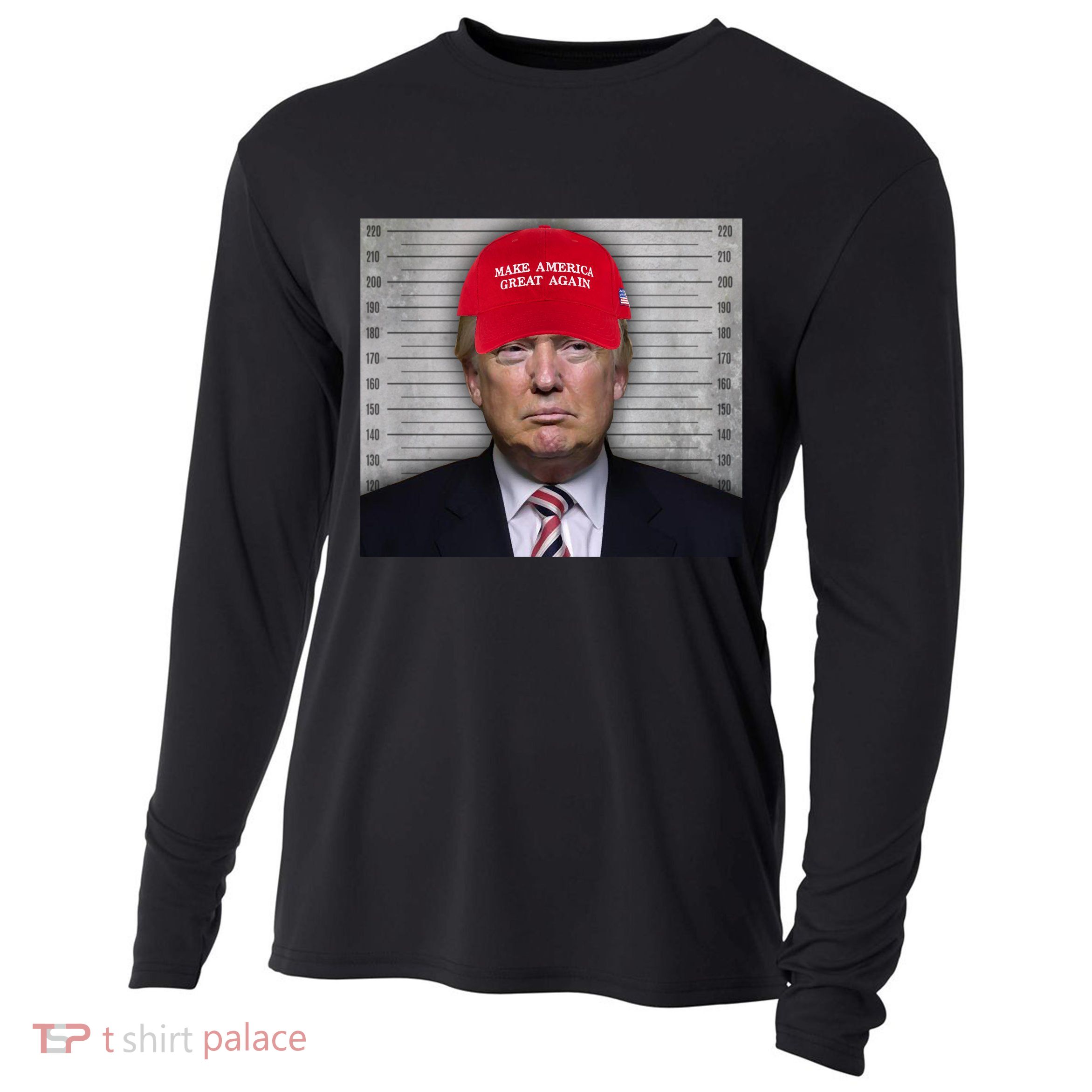 Trump Mugshot MAGA Cooling Performance Long Sleeve Crew