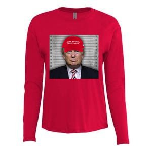 Trump Mugshot MAGA Womens Cotton Relaxed Long Sleeve T-Shirt