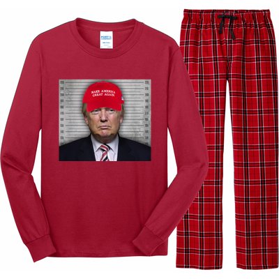 Trump Mugshot MAGA Long Sleeve Pajama Set