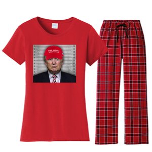 Trump Mugshot MAGA Women's Flannel Pajama Set