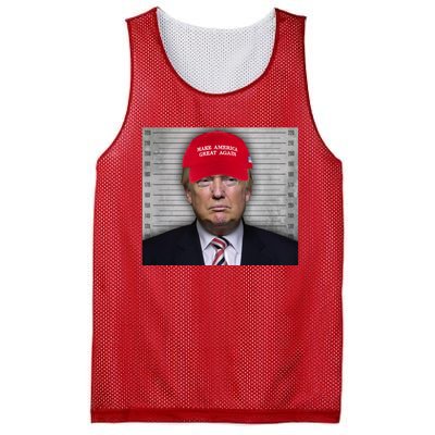 Trump Mugshot MAGA Mesh Reversible Basketball Jersey Tank