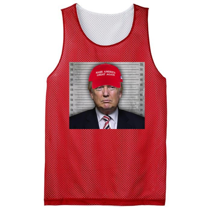 Trump Mugshot MAGA Mesh Reversible Basketball Jersey Tank