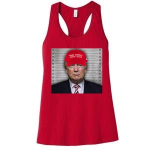 Trump Mugshot MAGA Women's Racerback Tank