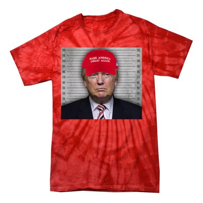 Trump Mugshot MAGA Tie-Dye T-Shirt