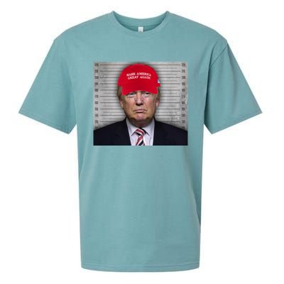 Trump Mugshot MAGA Sueded Cloud Jersey T-Shirt