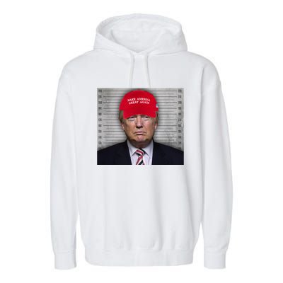 Trump Mugshot MAGA Garment-Dyed Fleece Hoodie